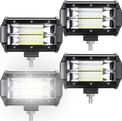 Image de JOIEYOU Phare de travail à LED 10-30V LED Phares supplémentaires Phare IP67 réflecteur Projecteur Offroad Phare de recul pour SUV, UTV, ATV, Tracteur (4x 72W)