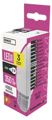 LED Lampe Classic Candle / E27 / 4,1 W (32 W) / 350 lm / Neutralweiß