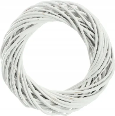 Produktbild von KADAX Dekokranz, Ideal als Türkranz, Kranz aus Naturweide, Rattankranz, Tischkranz (Weiß 40cm)