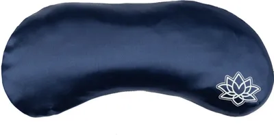 Produktbild von Augenkissen Seide dunkelblau, mit Leinsamen und Lavendel, 23x11 cm, 260 g, abnehmbarer Bezug