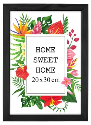 Obrázok produktu pre Rámček MG Design Schwarz, 20 x 30 cm – vyrobený z prírodného dreva s akrylovým sklom, určený na zavesenie aj na postavenie, vhodný na fotografie, plagáty a puzzle