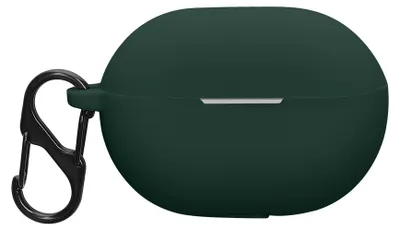 Produktbild von kwmobile Schutzhülle für Huawei FreeBuds Pro 3 Hülle - TPU Silikon Case für Kopfhörer Ladecase - stoßfestes Cover mit Karabiner - Dunkelgrün