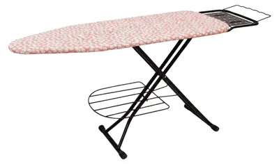 Bügelbrett 110x33 cm, höhenverstellbar, klappbar, Blumenmuster