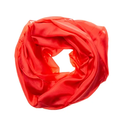Produktbild von Seidenschal Halstuch Schal XXL Rot feuerrot paprika Seide 180x90cm
