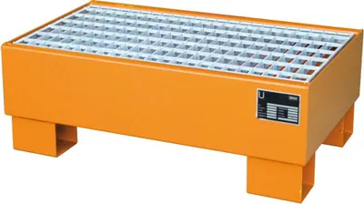 Produktbild von Bauer GmbH Auffangwanne lackiert mit Gitterrost AW 60-1/M, lackiert orange RAL 2000