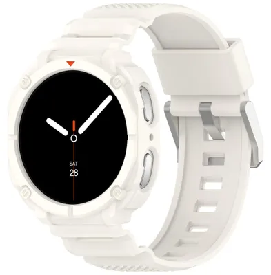 Produktbild von TPU Hülle mit Armband für Samsung Galaxy Watch 8 44mm integriert 2 in 1 Beige