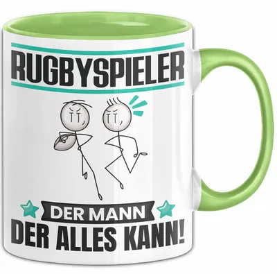 Produktbild von Rugbyspieler Tasse Geschenk für Rugbyspieler Der Mann Der Alles Kann Geschenkidee zum Geburtstag (Grün)