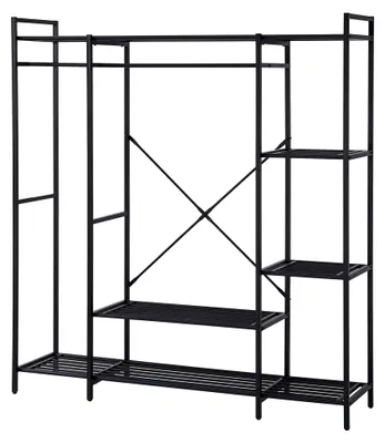 Produktbild von Offener Schrank Marek, 160 x 40 x 171 cm, Metall, Schwarz