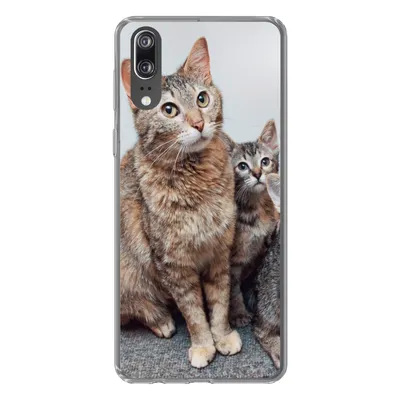 Produktbild von MuchoWow® Handyhülle Schutzhülle Hülle für Huawei P20 Katze - Kätzchen - Fell Silikon Softcase Handy Hülle - Hardcover