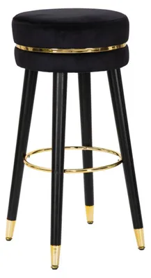 Produktbild von Mauro Ferretti Paris Barhocker Ø 35x74 cm schwarz gold