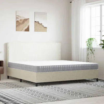 Obrázek produktu pro VidaXL 372821, Dvojlůžko, Matrace s péry, Střední, Černá, Šedá, Bílá, Dospělí, Polyester
