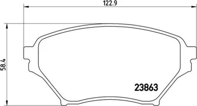 Produktbild von Brembo Bremsbelagsatz, Scheibenbremse Vorderachse P 49 029