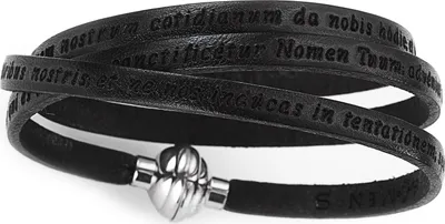 Image de Bracelets cuir Amen argent collection Preghiere - unie