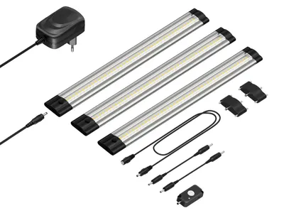 Produktbild von LED-Unterbauleuchte mit Bewegungsmelder, 30 cm, warmweiß, 3er-Set