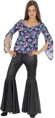 Produktbild von 70er Jahre Hippiekostüm für Damen Flower Power , Größe:XXL