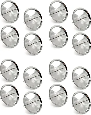 Produktbild von Metall Kerzenhalter Stecker silber Ø 6cm 4 Sets DIY Kranz Kerzen-Deko Gebinde