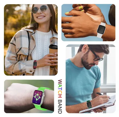 Immagine prodotto di Cinturino di ricambio in silicone per smartwatch NALIA, compatibile con Apple Watch Series SE e Series 8/7/6/5/4/3/2/1, taglie 38mm, 40mm, 41mm. Cinturino sportivo in silicone per smartwatch iWatch, adatto sia per uomo che per donna, colore: rosa