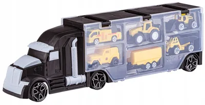 Obrázek produktu pro Černý Náklaďák, Transporter + Auta, Otevírací L
