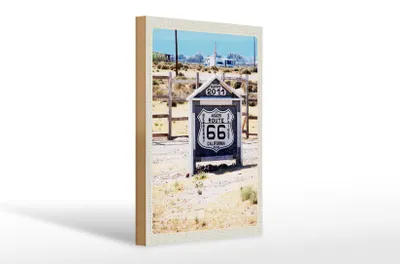 Produktbild von Holzschild Reise 20x30cm Amerika USA California 2011 Route 66