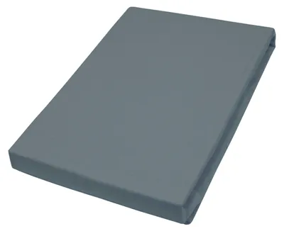 Produktbild von HAHN Spannbettlaken für Wasser- und Boxspringmatratzen anthrazitfarbener Baumwolljersey - ca. 100 x 200 cm