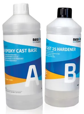 Epoxidharz-Set mit Härter, UV-blockierend, kristallklar, 1,6 kg, transparent