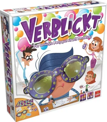 A game box with cartoon characters and colorful bubbles.