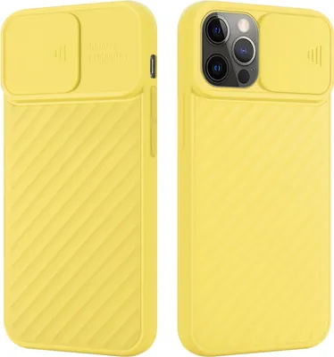 Produktbild von Cadorabo Hülle für Apple iPhone 12 PRO MAX Schutzhülle in Gelb TPU Cover Etui Kameraschutz
