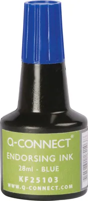 Immagine prodotto di Q-Connect® KF25103 Inchiostro per timbri - senza olio, 28 ml, blu