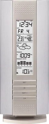 Produktbild von Technoline WS 7394, Aluminium, Silber, 1 - 99%, -9,9 - 59,9 °C, 14,2 - 139,8 °F, -29,9 - 69,9 °C, -21,8 - 157,8 °F