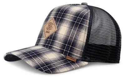 Imagen del producto de Gorra trucker de denim con panel de malla y cierre ajustable