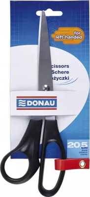 Obrázok produktu pre Kancelárske nožnice pre ľavákov 20,5 cm čierne