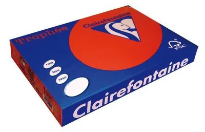 Produktbild von Clairefontaine Trophée 1227C Korallenrot 120g/m² DIN-A4 - 250 Blatt