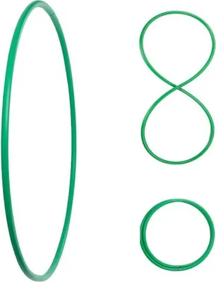 Produktbild von Faltbarer Hula Hoop, HDPE-20mm, Grün, Ø105 cm