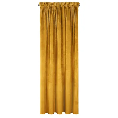 Produktbild von Luxusný, zamatový záves s riasiacou páskou - Lavilla, horčicový 140 x 270 cm, ZA-339479