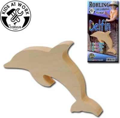 Produktbild von Schnitzholzrohling Delphin 20mm