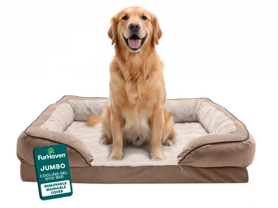 Produktbild von Furhaven Haustier-Hundebett, Große Hundebetten für Hunde, Mittlere Kleine Hundeb