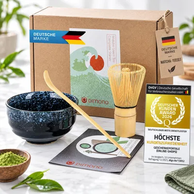 Matcha-Set: Keramikschale, Bambusbesen & Löffel
