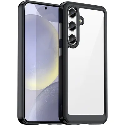 Immagine prodotto di Custodia per Samsung Galaxy S25 trasparente, protettiva in silicone TPU antiurto nero