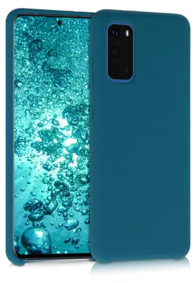 Produktbild von kwmobile Handyhülle für Samsung Galaxy S20 Hülle - Case Silikon - Kabelloses Laden - Schutzhülle Cover in Petrol matt