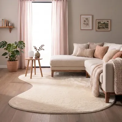 Produktbild von Volero - Flauschiger Teppich - Cozy Ripple Creme - 140x200cm - Wohnzimmer, Schlafzimmer, Jugendzimmer - Modern, Skandinavisch