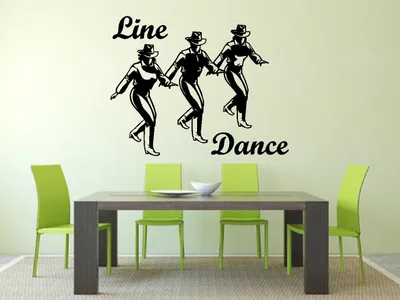 Produktbild von Wandaufkleber-Wandtattoo- Line Dance - Tanzen - Musik - Dance - Westentanz, Wild West Dance