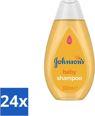 Imagen del producto de Champú para Bebés Johnson - Suave para los ojos - 300 ml - Paquete económico - 24 unidades