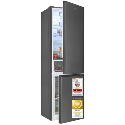 Produktbild von Exquisit Kühl-Gefrierkombination 377 l No Frost | Energiekl. C | leise 39 dB | digitale Temperaturanzeige | KGC380-115-NF-040C inoxlook-az