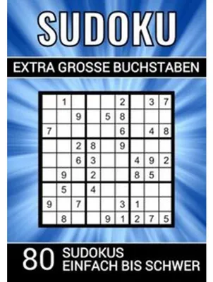 Produktbild von Sudoku extra grosse Buchstaben - 80 Sudokus einfach bis schwer