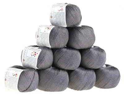 Strckgarn Cotton Twinkle grau