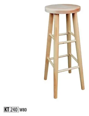Produktbild von Rund Sitzhocker Holzhocker Massivholz Hocker Fußhocker Stühl Barhocker