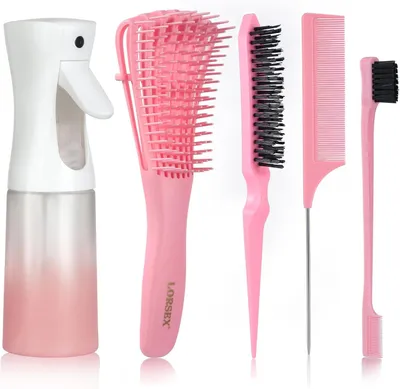 Produktbild von Haarbürste mit 200 ml Haarsprayflasche, Entwirrbürste, 3-teiliges Set für feine Frisuren