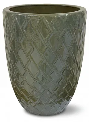 Produktbild von Provencelia Keramik Pflanzkübel Zeus Olive, Ø41 x H55 cm, frostbeständig, handgefertigt, glasiert, Outdoor, Garten, Terrasse, winterfest