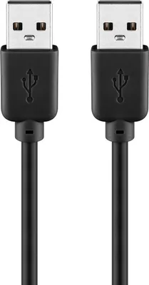 Produktbild von goobay USB 2.0 Hi-Speed Kabel A Stecker auf A Stecker schwarz 5 m