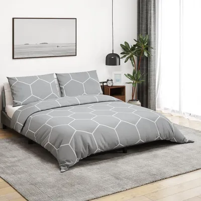 Produktbild von Bettwäsche-Set Grau 240x220 cm Baumwolle